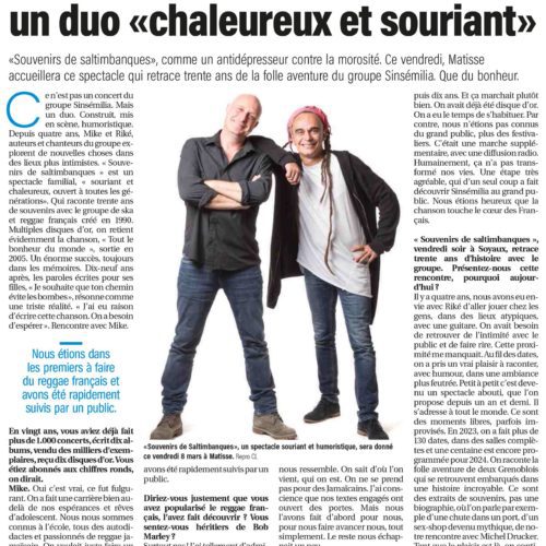 Mike et Riké de Sinsémilia en Charente